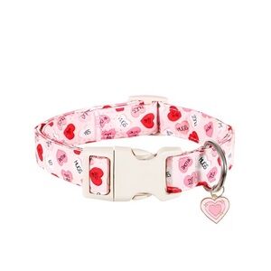 🩷 Pink Candy Conversation Hearts Dog Collar
